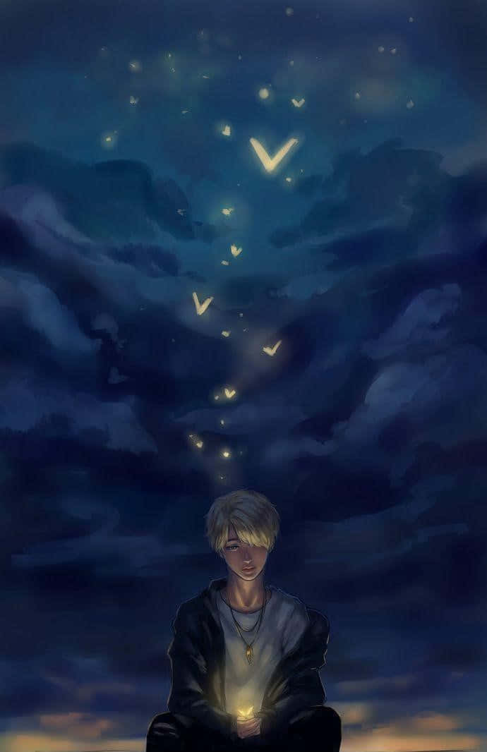 Mesmerizing Bts Fanart Featuring The Charismatic Bangtan Boys Wallpaper