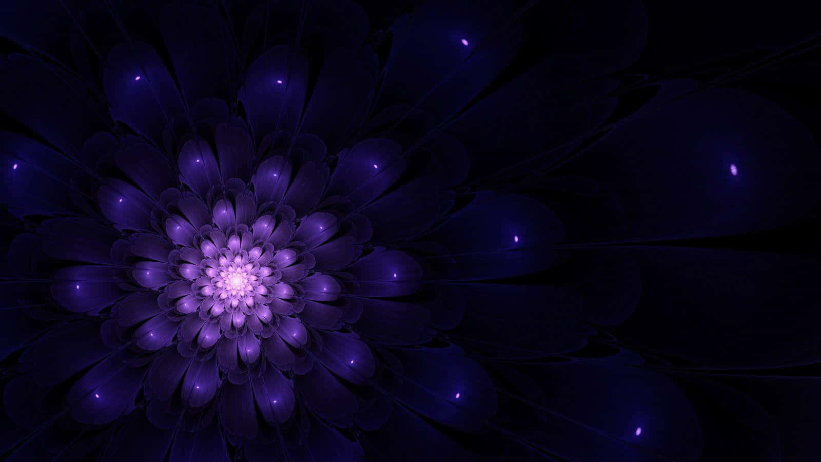 Mesmerizing Indigo Flower Digital Art Wallpaper