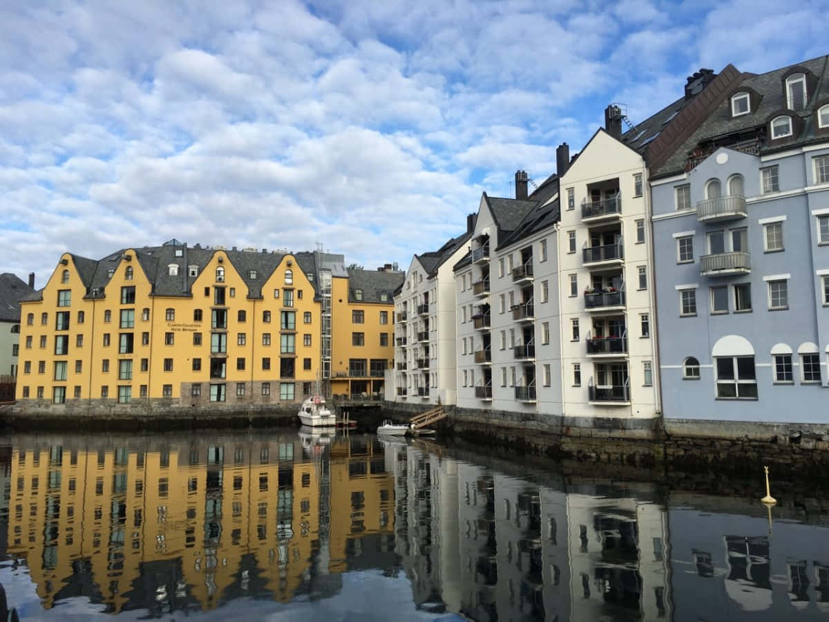 Mesmerizing Twilight At Ålesund, Norway Wallpaper