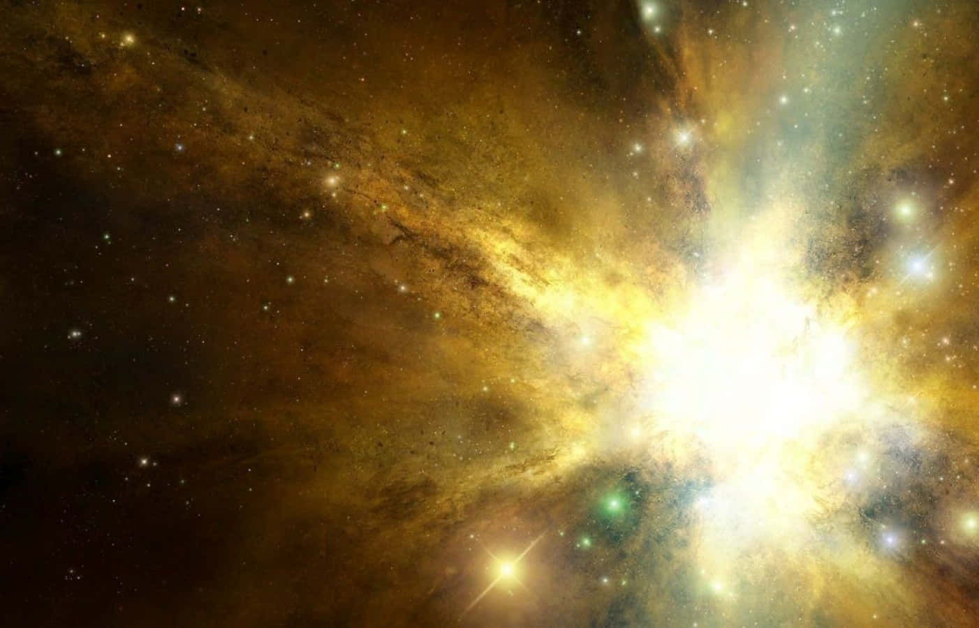 Mesmerizing Yellow Galaxy Wallpaper