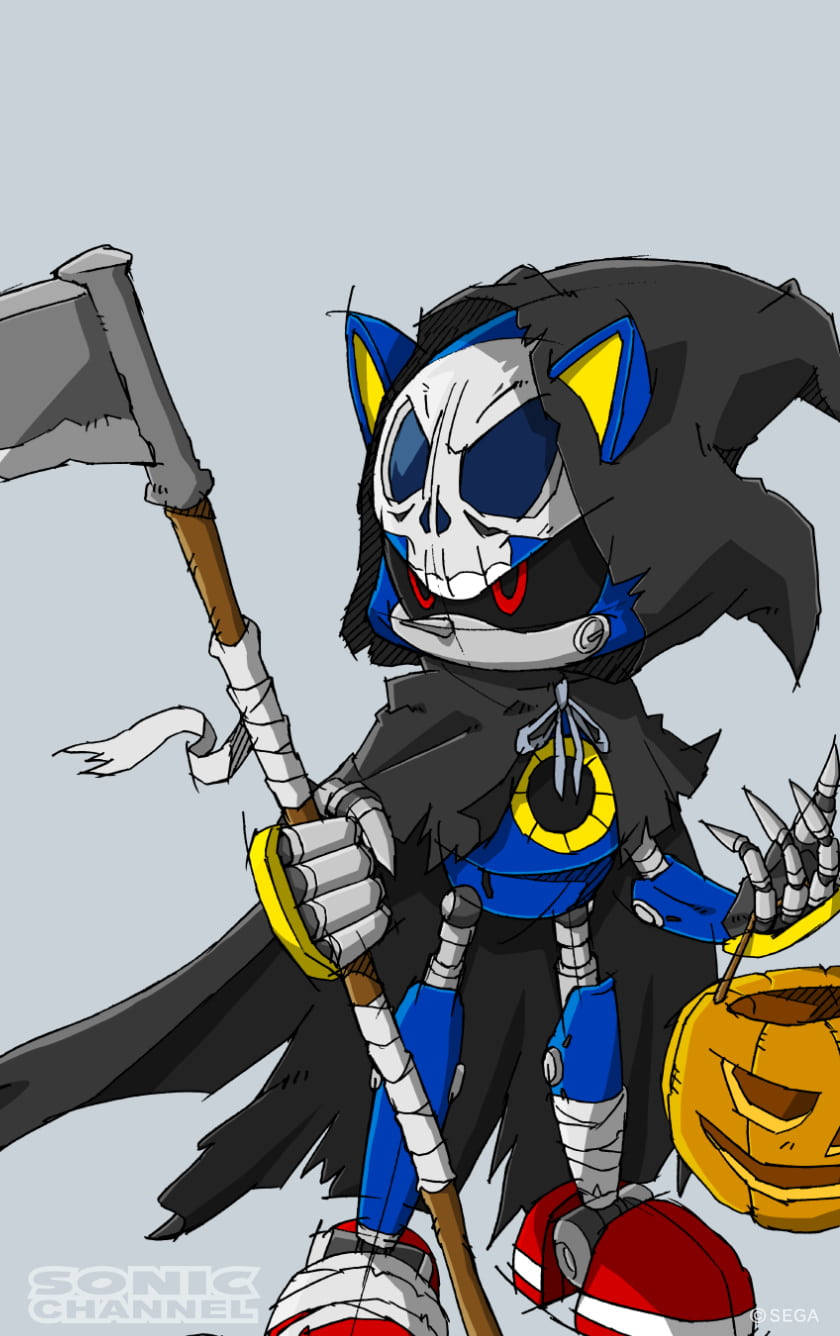 Metal Sonic Skull Face Wallpaper