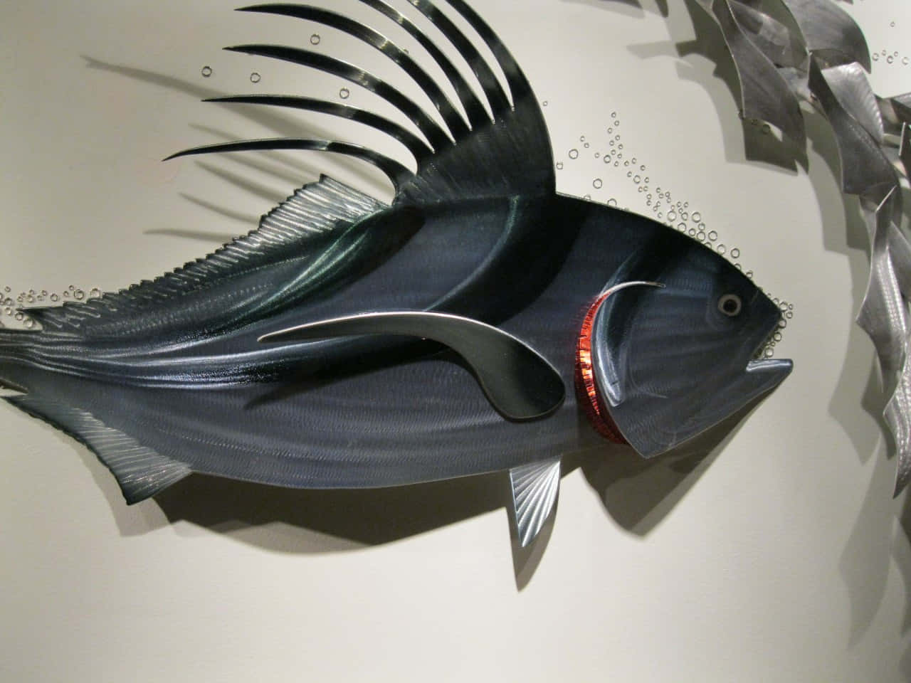 Metallic Roosterfish Sculpture Wallpaper