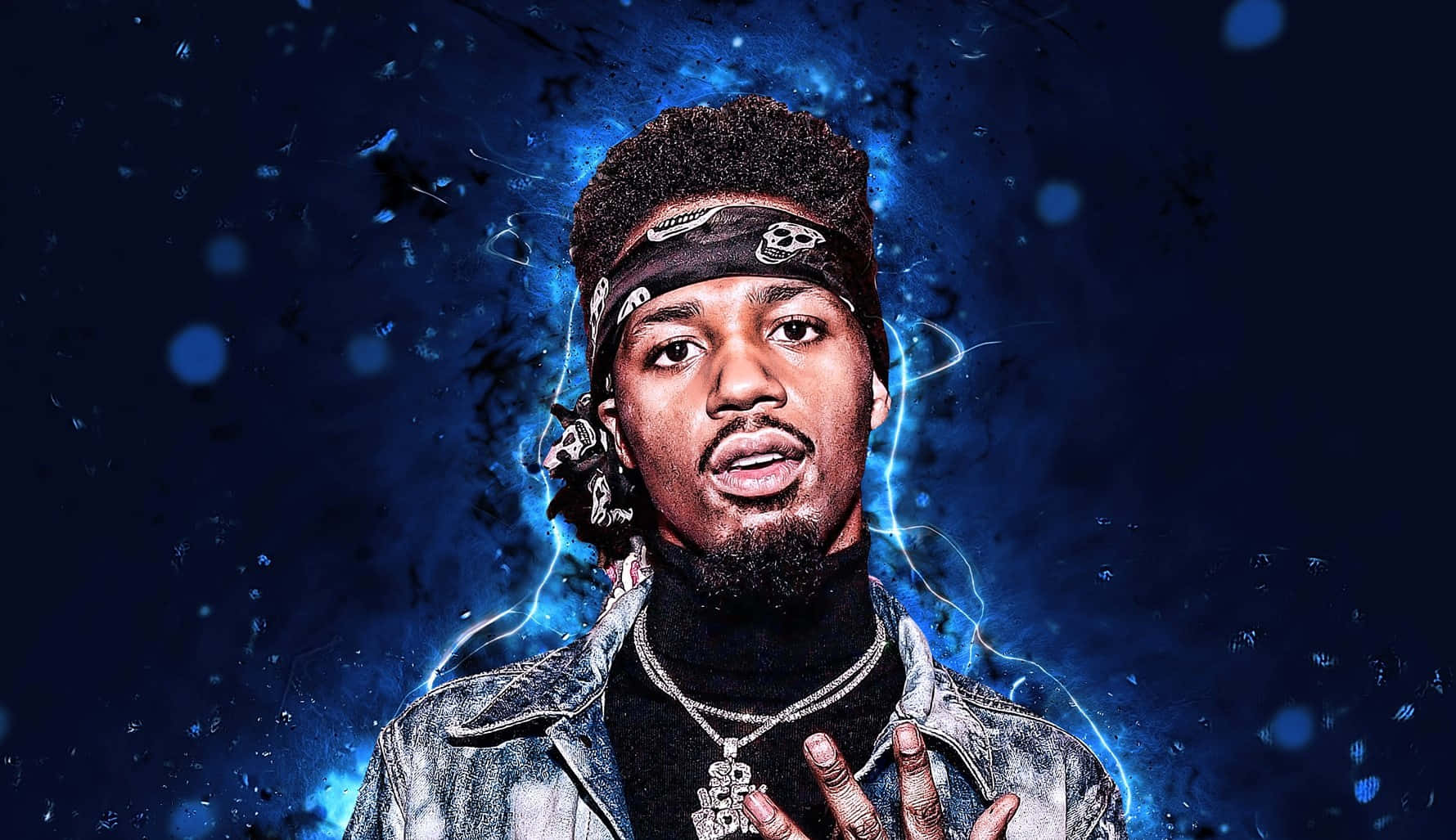 Metro_ Boomin_ Blue_ Aura_ Background Wallpaper