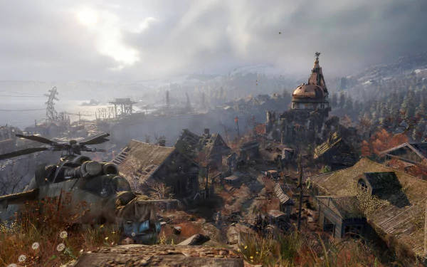 Metro Exodus City In Spring 3440x1440 Wallpaper