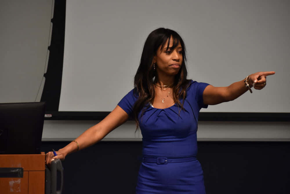 Mia Love Speaking At A Public Event Wallpaper