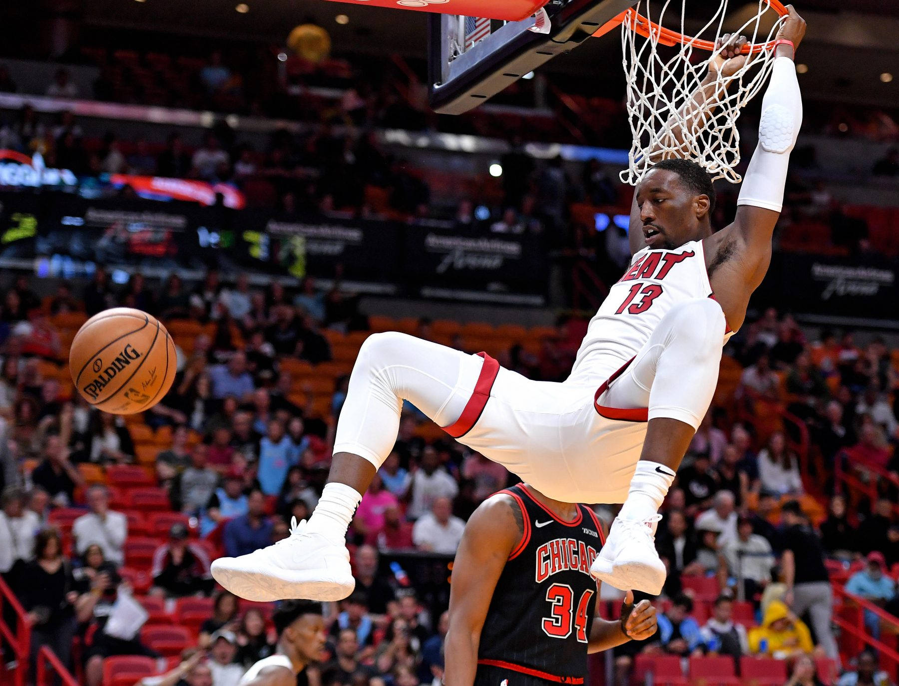 Miami Bam Adebayo Dunk Shot Wallpaper