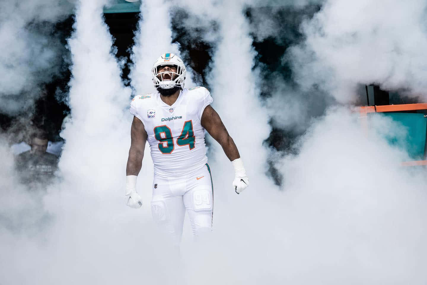 Miami Dolphins Player Entrance Smoke Wallpaper