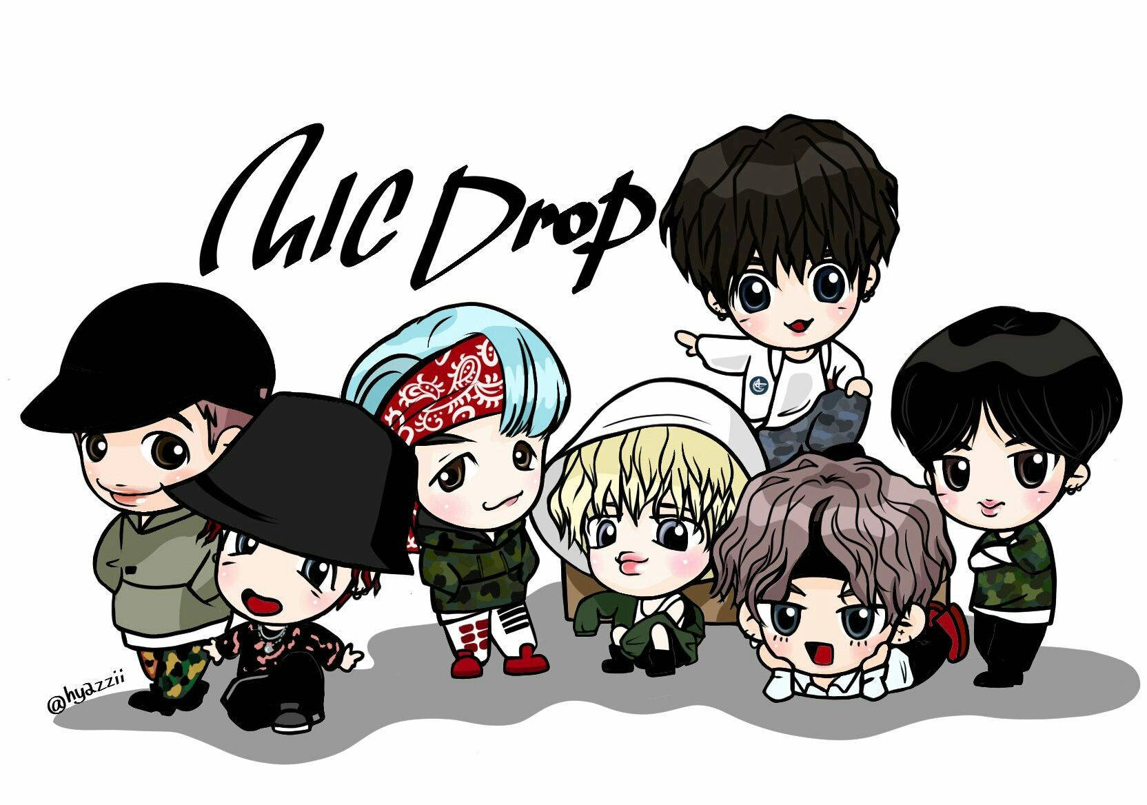 Mic Drop Bts Chibi Wallpaper