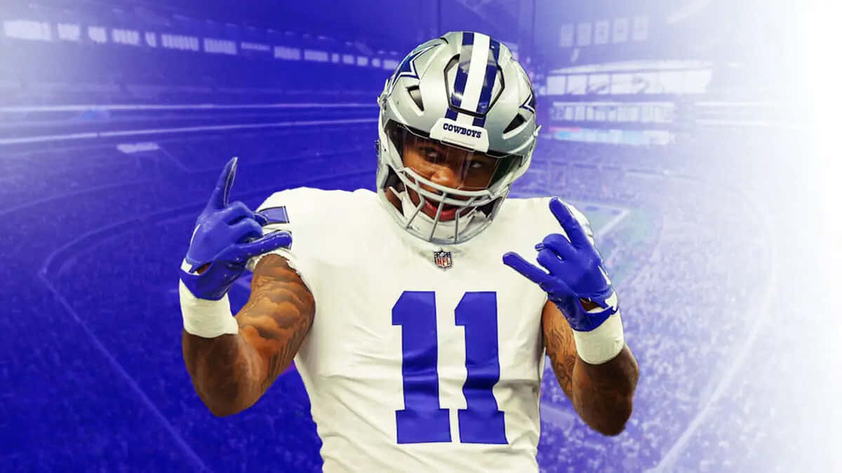 Micah Parsons Dallas Cowboys Action Pose Wallpaper