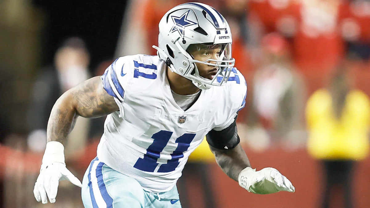 Micah Parsons Dallas Cowboys Action Shot Wallpaper