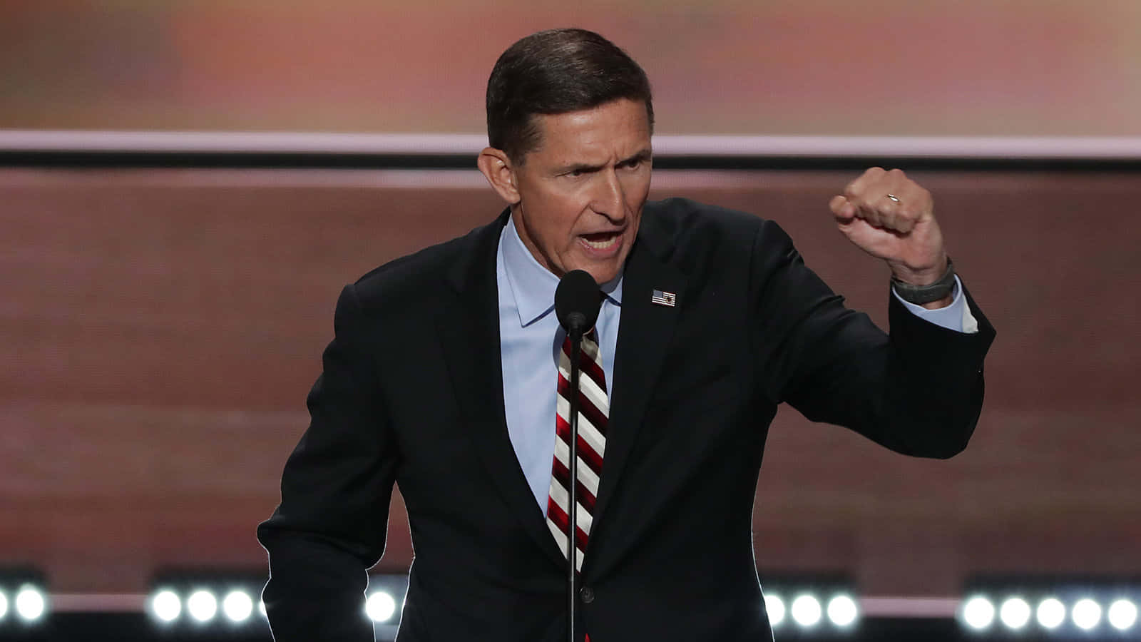 Michael Flynn Speakingat Event Wallpaper