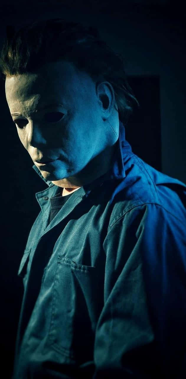 Michael Myers Phone Blue Shade Wallpaper