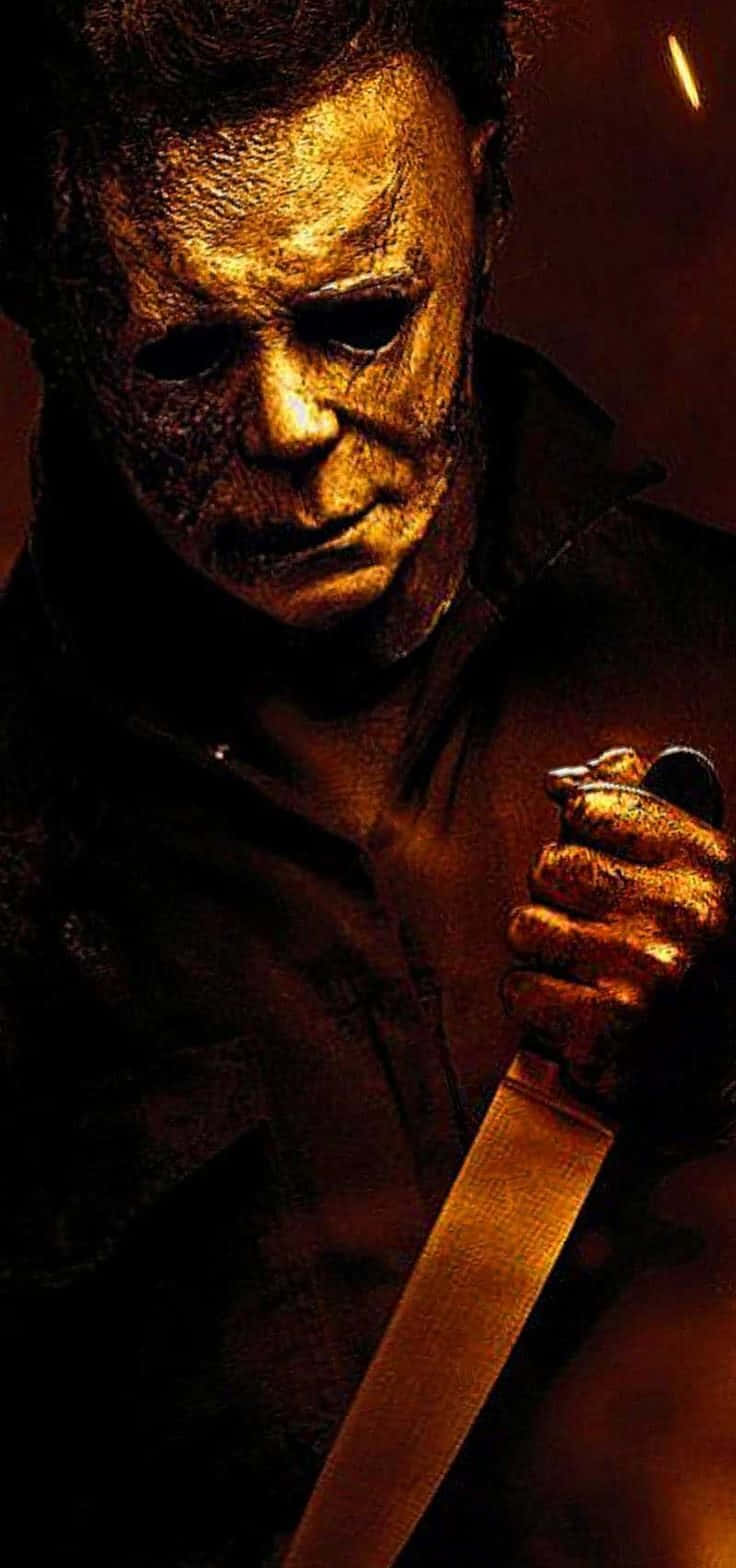 Michael Myers Wearing His Iconic Mask Wallpaper