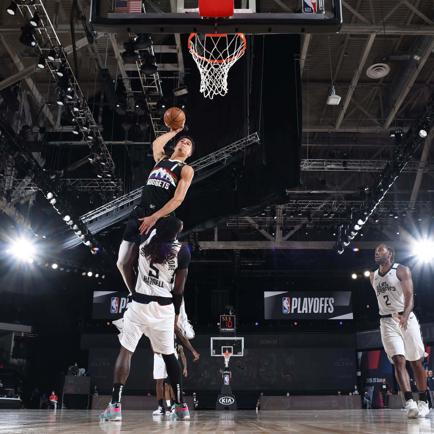 Michael Porter Jr Mid-air Slam Dunk Wallpaper