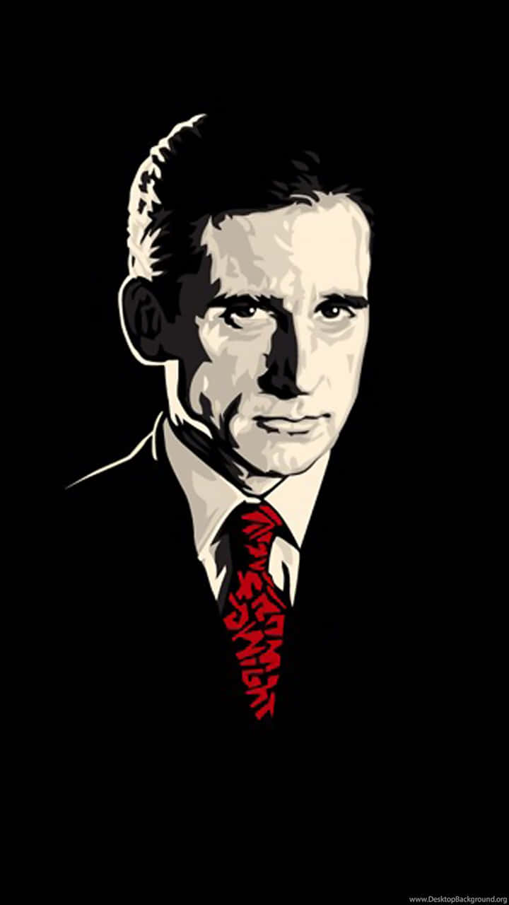 Michael Scott The Office Portrait Wallpaper