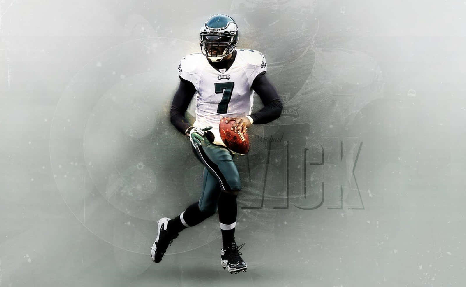 Michael Vick In Action Playing Football Wallpaper