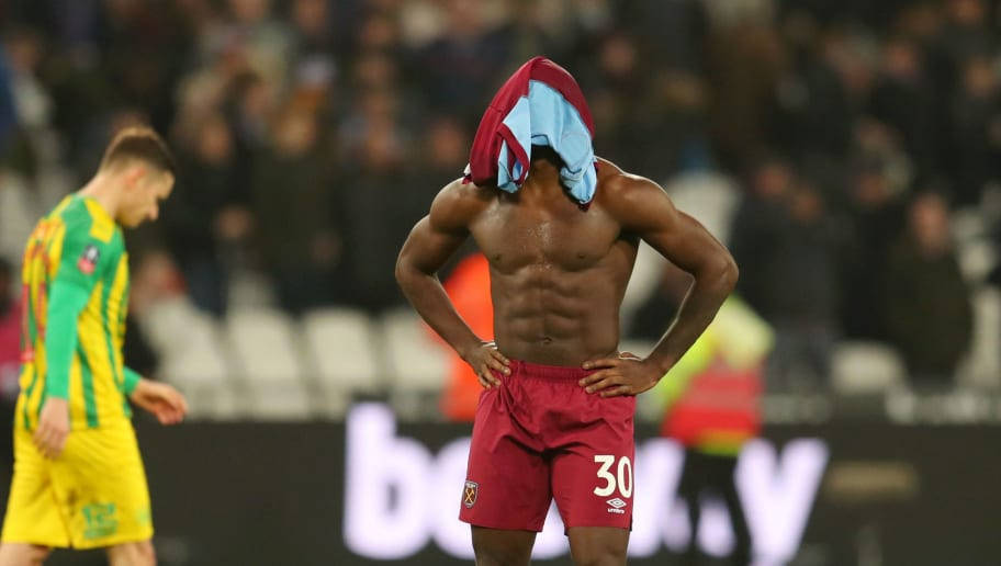 Michail Antonio Expressing Joy After A Goal Wallpaper