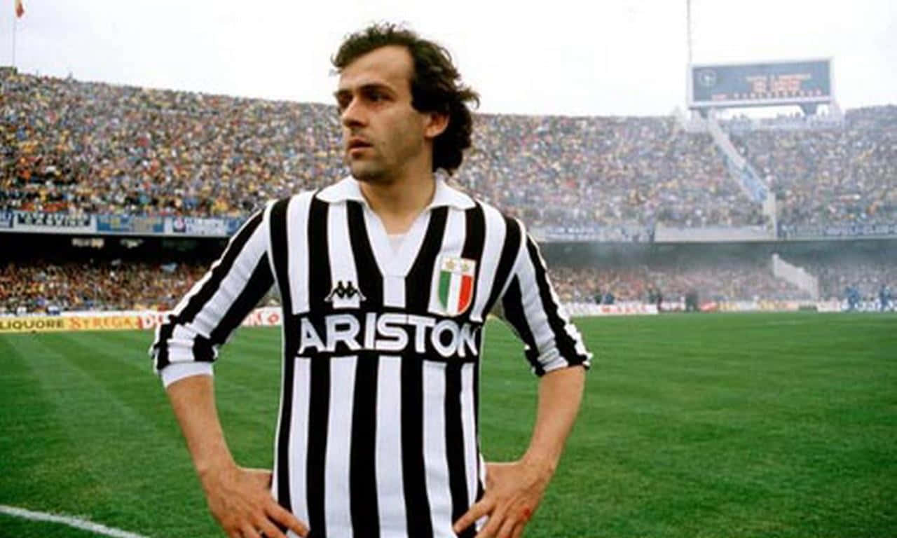 Michel Platini 1970s Football Vintage Photography Wallpaper