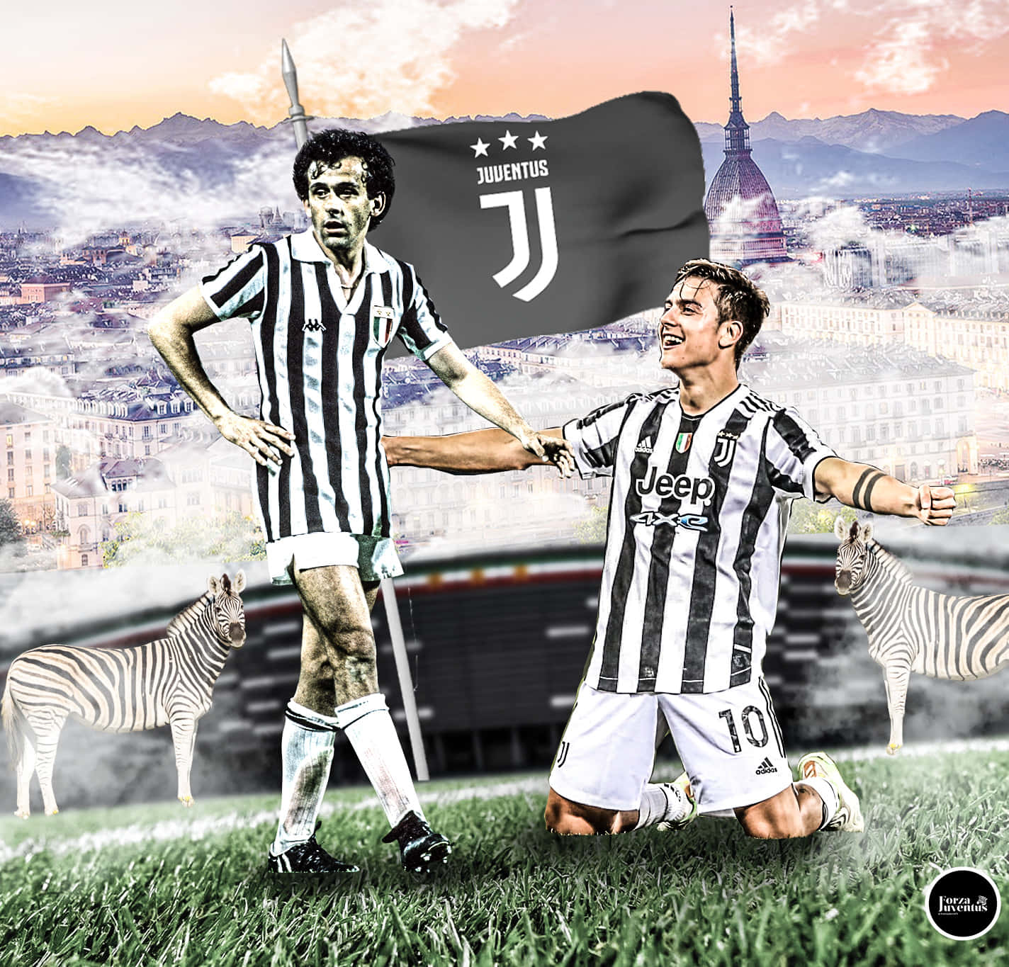 Michel Platini Juventus Fc Fan Art Photography Wallpaper