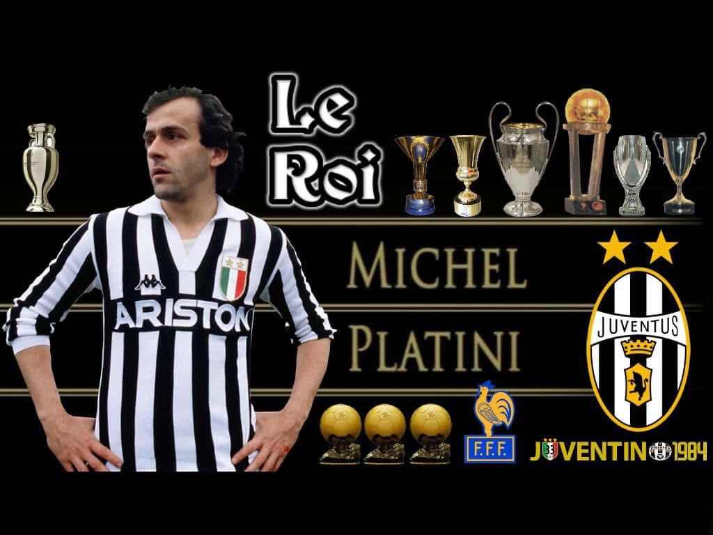 Michel Platini The King Juventus Fc Fan Art Photo Wallpaper