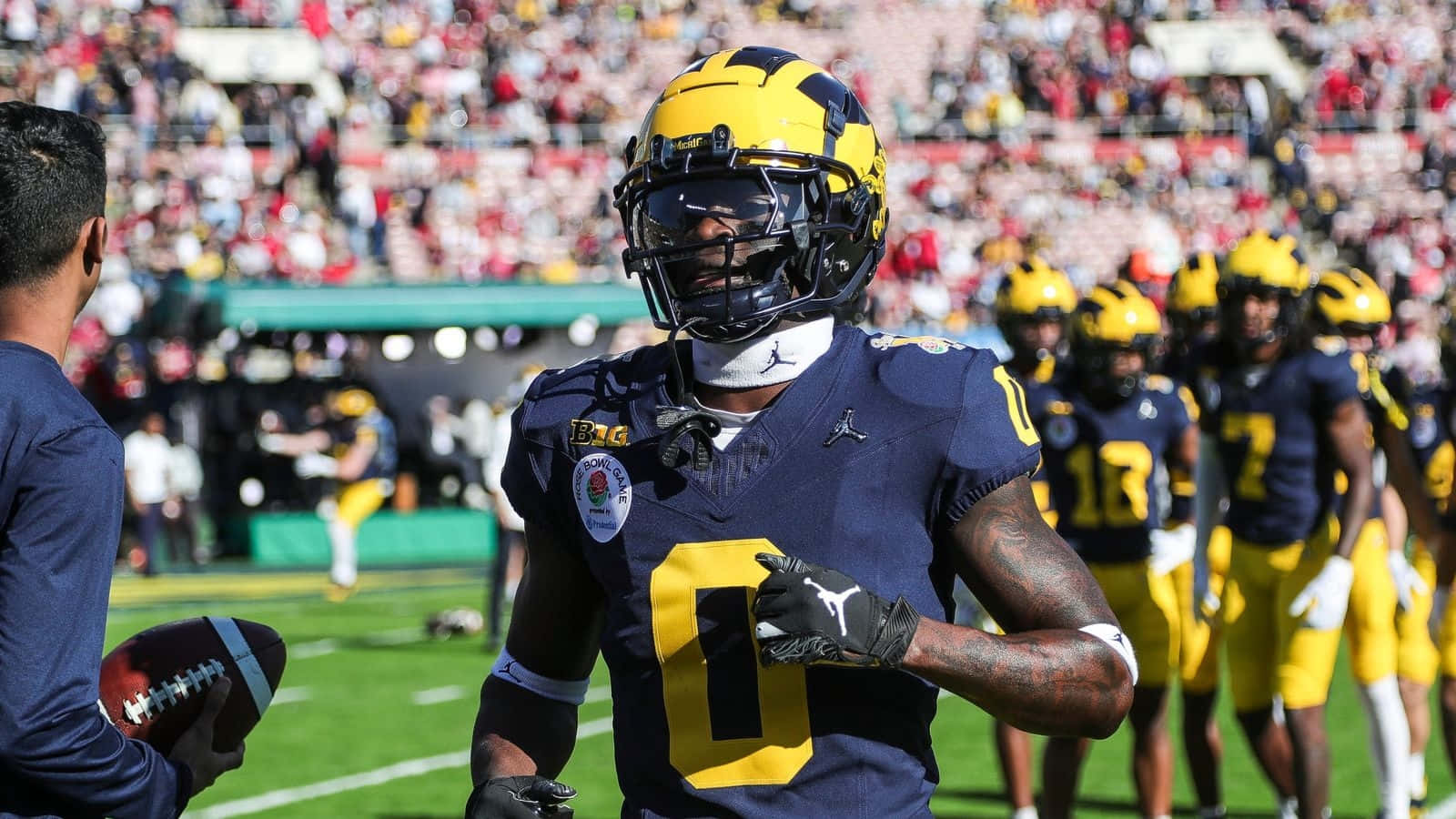 Michigan Football Player Number0 Wallpaper