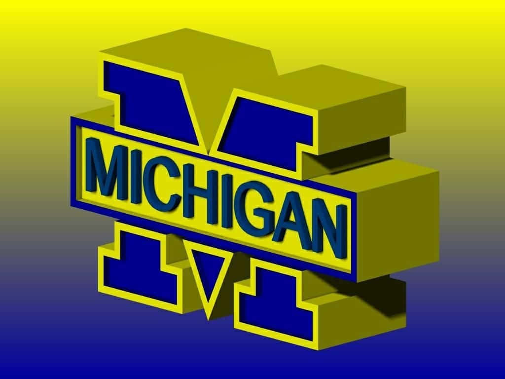 Michigan Wolverines Football Team Charging Onto The Field Wallpaper