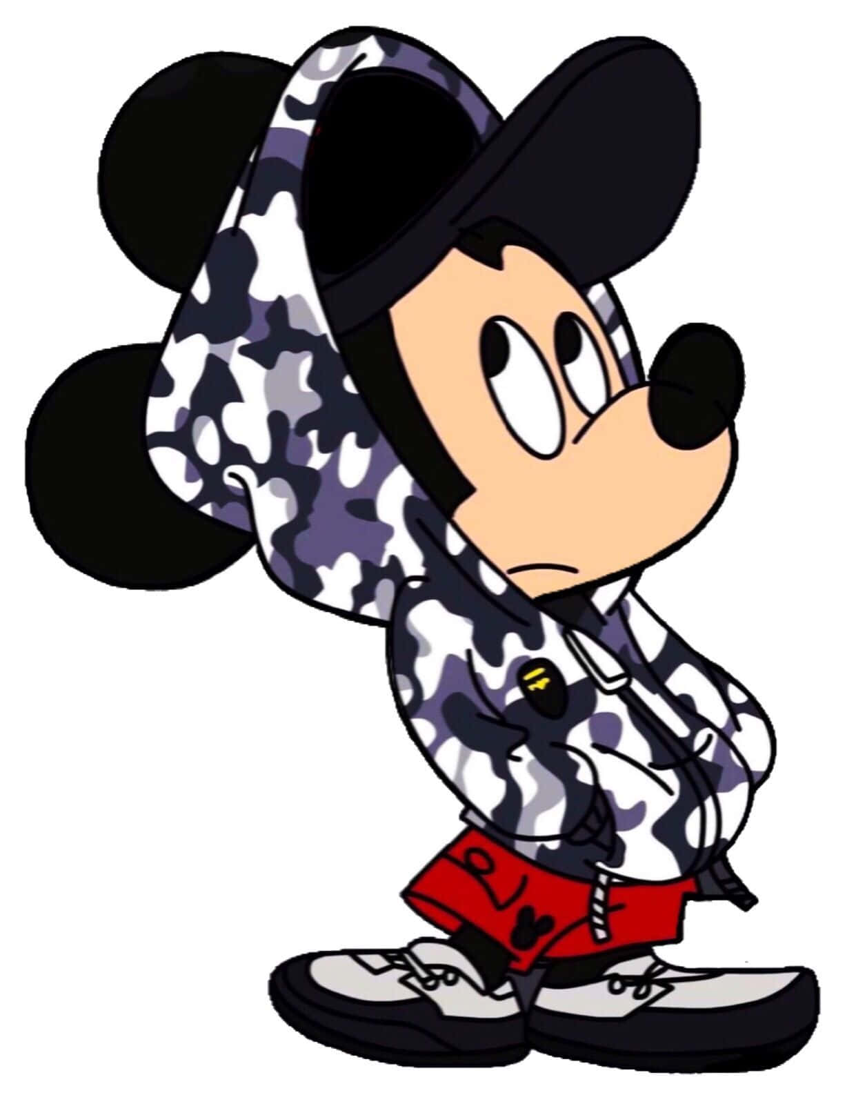 Mickey Mouse Is Cool In This Wallpaper Wallpaper