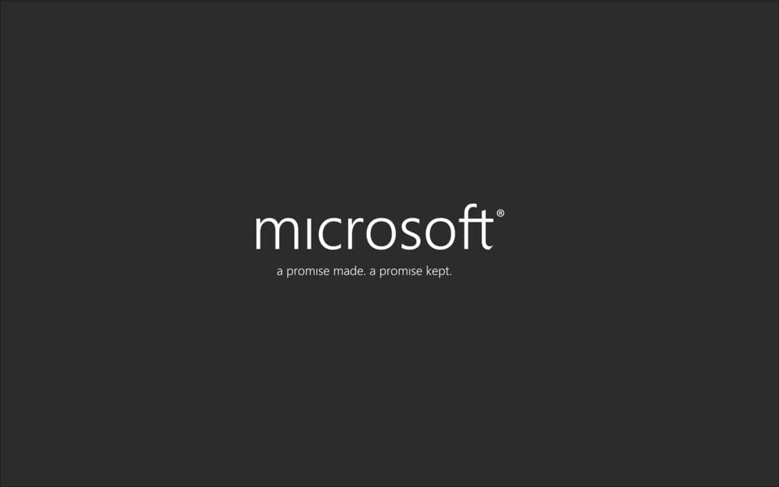 Microsoft Logo Promise Tagline Wallpaper