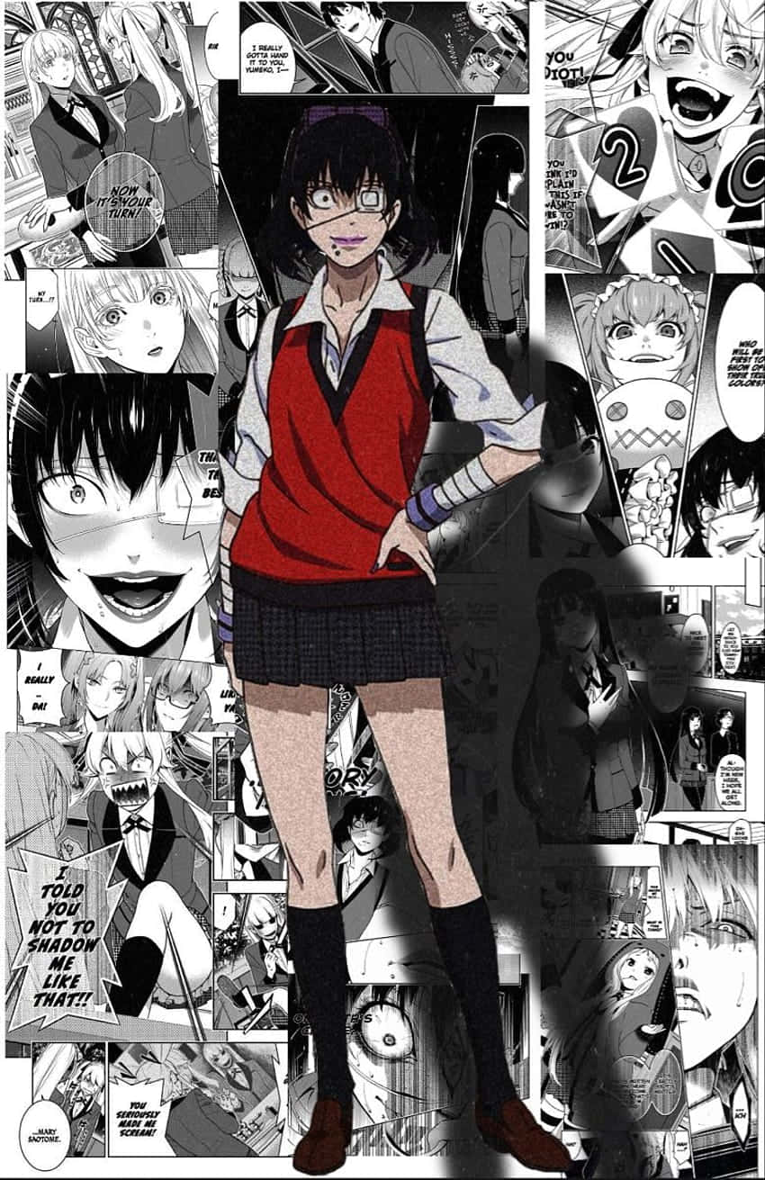 Midari Ikishima In Kakegurui: Compulsive Gambler Wallpaper