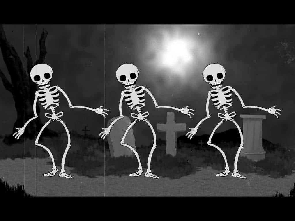 Midnight_ Skeleton_ Dance Wallpaper