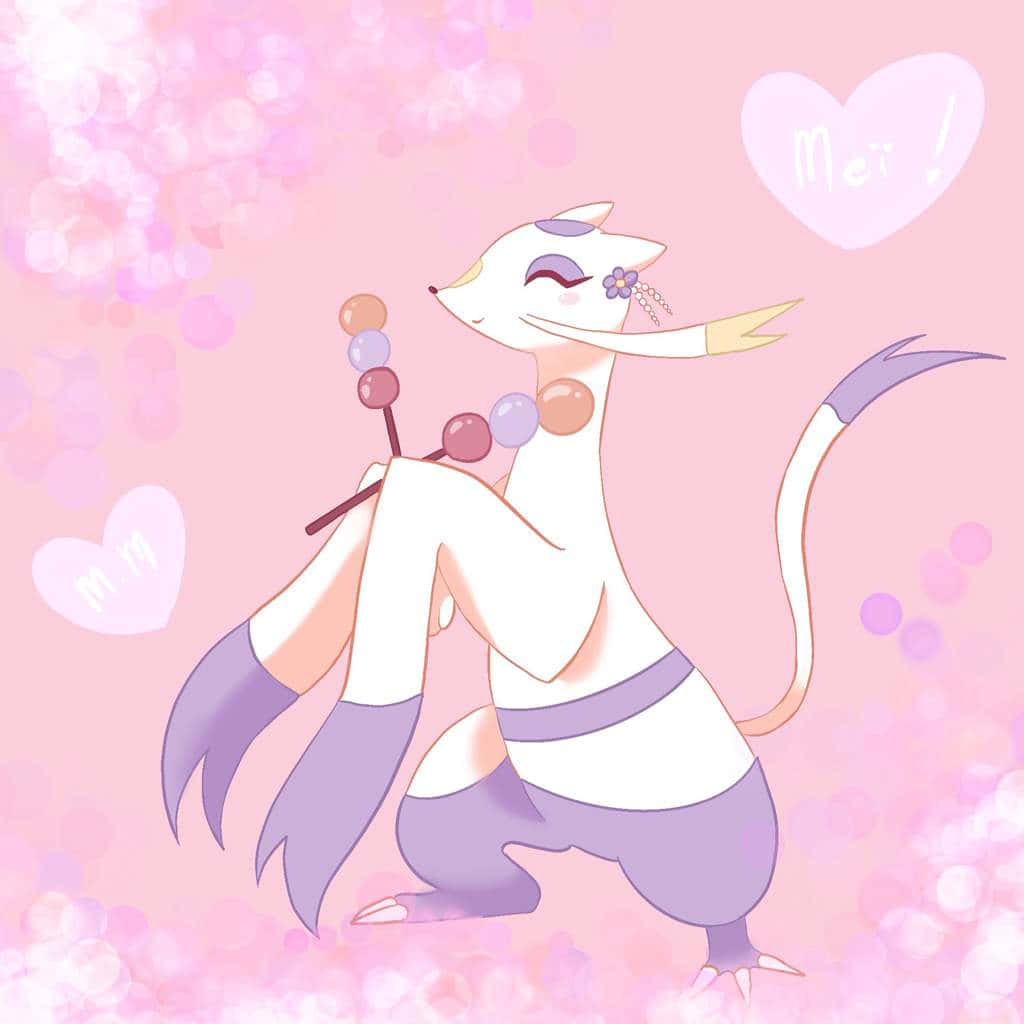 Mienshao Pink Hearts Wallpaper