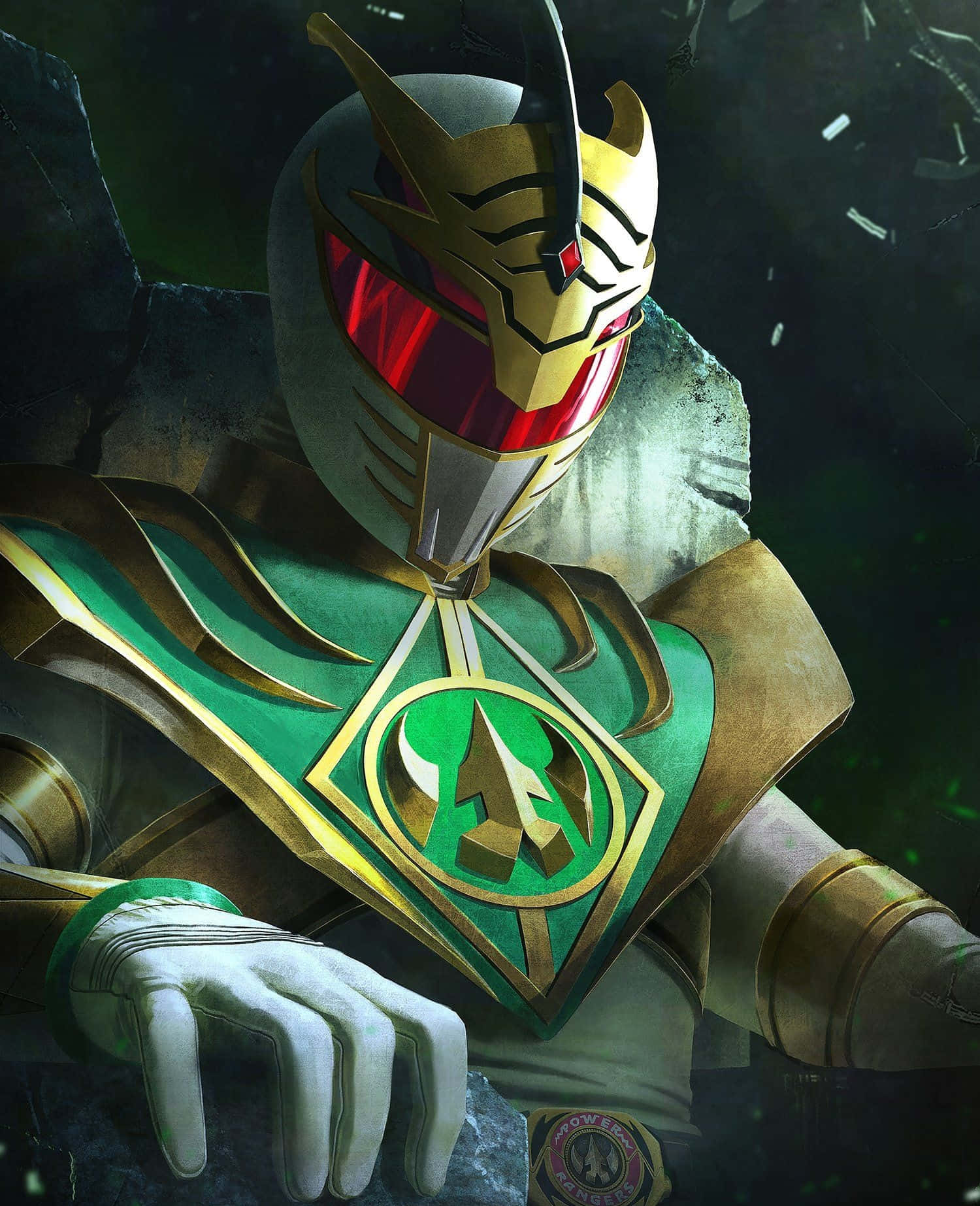 Mighty Morphin Green Ranger Artwork Wallpaper