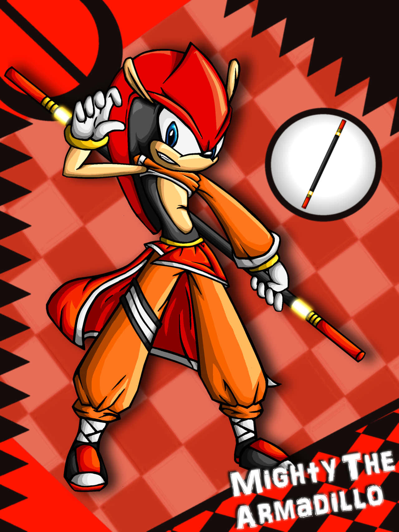 Mighty The Armadillo In Dynamic Pose Wallpaper