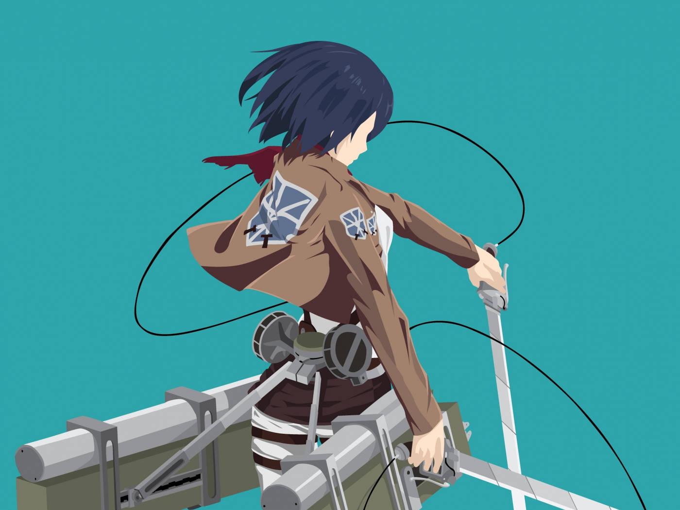 Mikasa Ackerman Vector Art Wallpaper