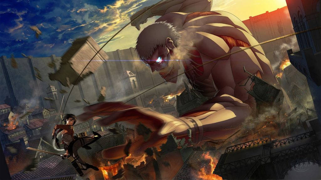 Mikasa Ackerman Vs Reiner Wallpaper