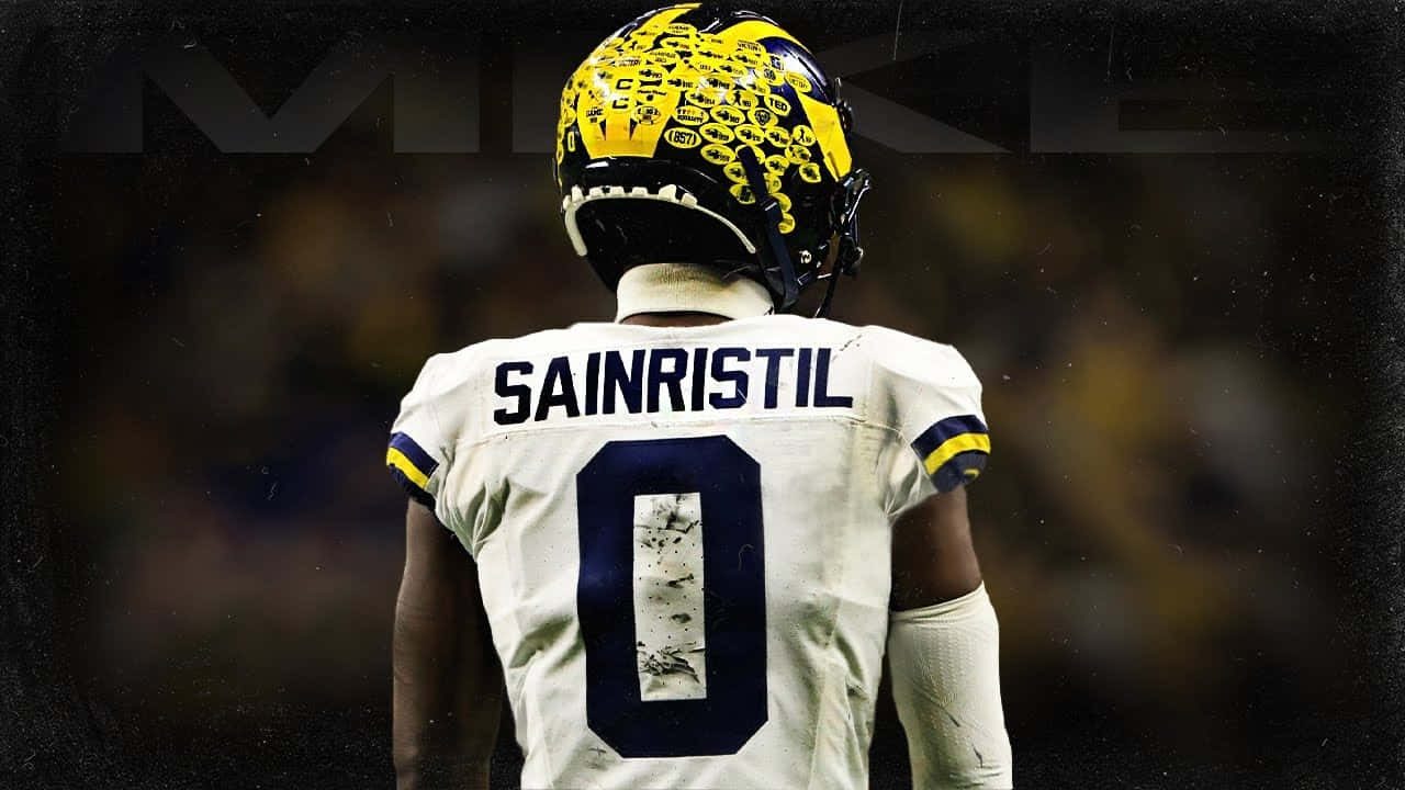 Mike Sainristil Football Player Number0 Wallpaper