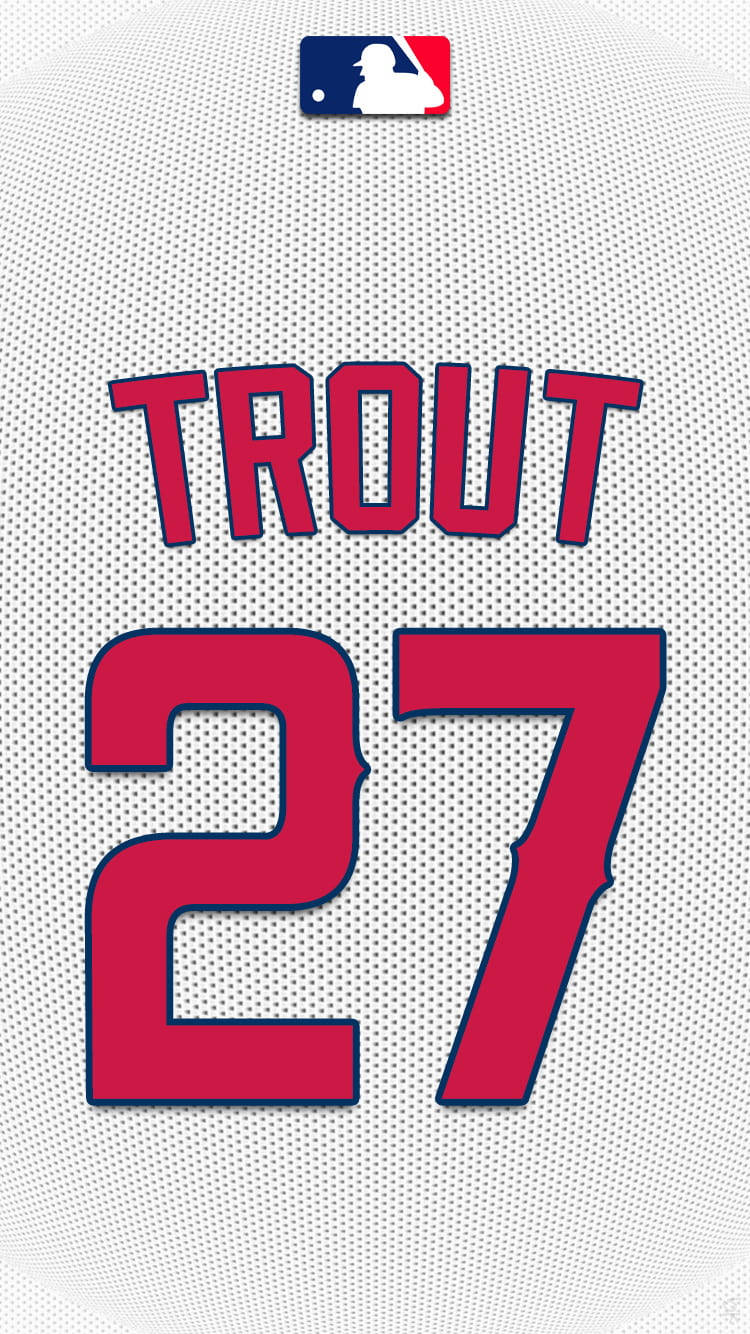 Mike Trout White Jersey Wallpaper