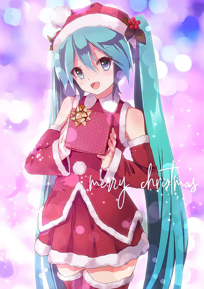 Miku Hatsune Christmas Anime Pfp Wallpaper