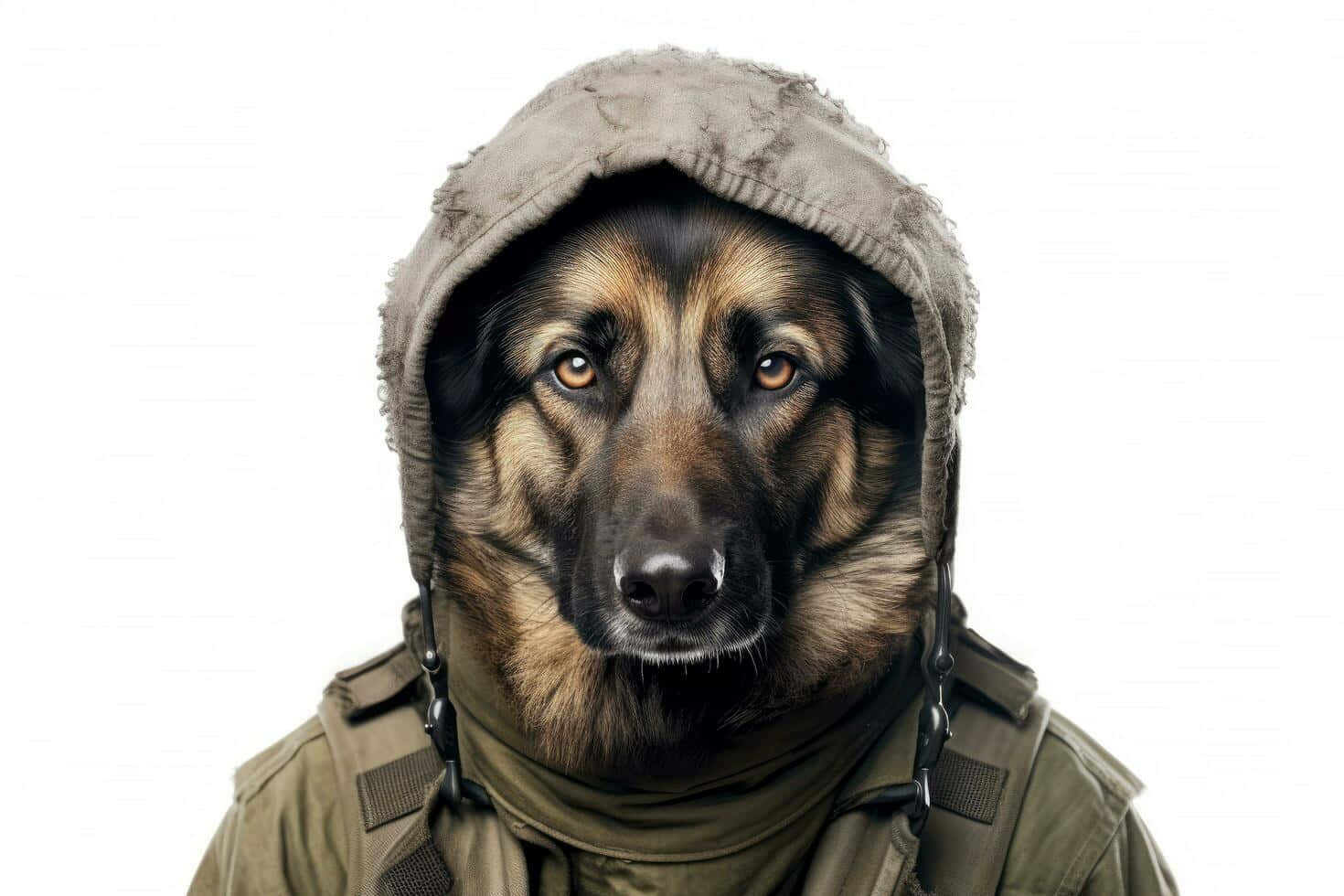 Military Canine Portrait Wallpaper