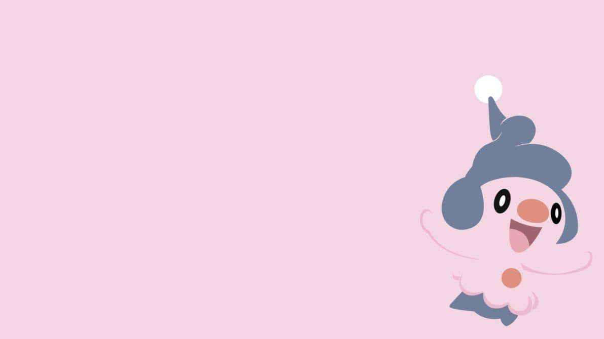 Mime Jr. Pastel Pink Desktop Wallpaper