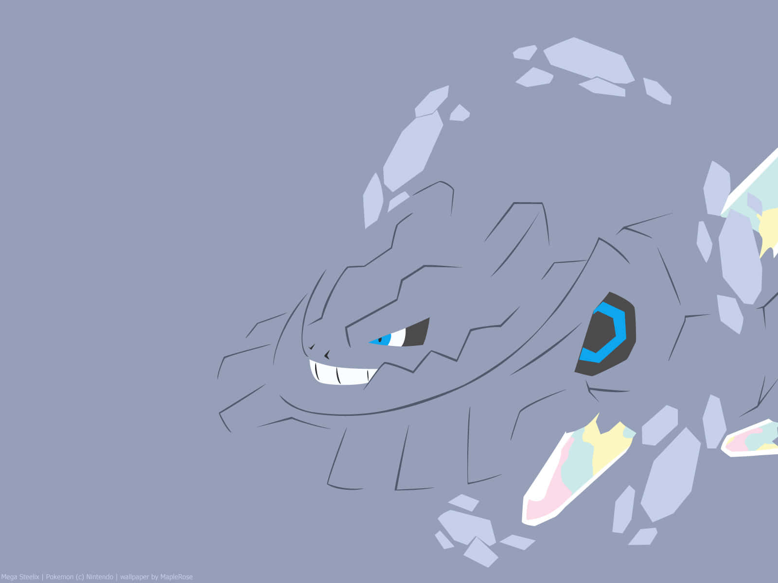 Mimimalist Mega Steelix Drawing Wallpaper