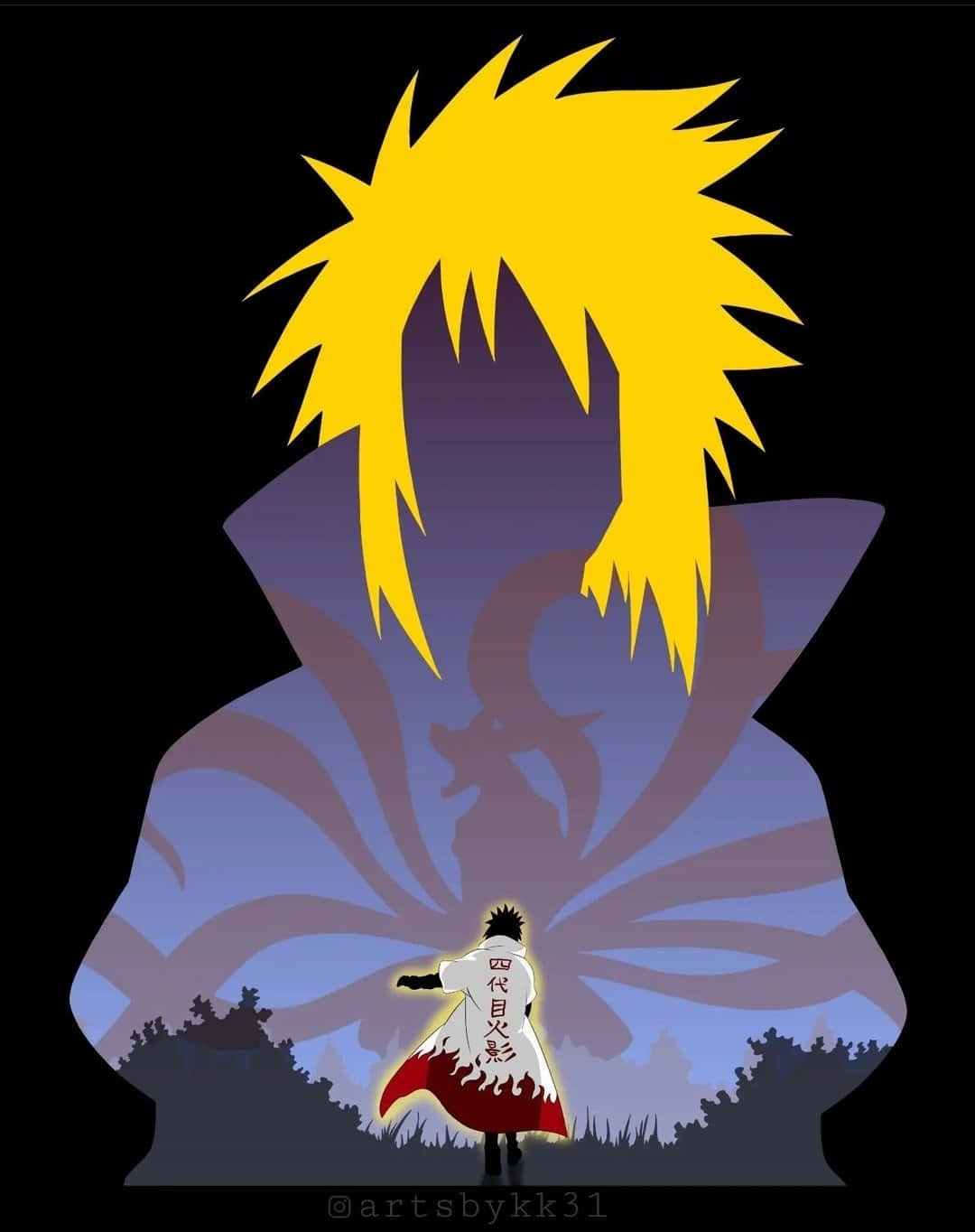 Minato Namikaze Yellow Flash Artwork Wallpaper