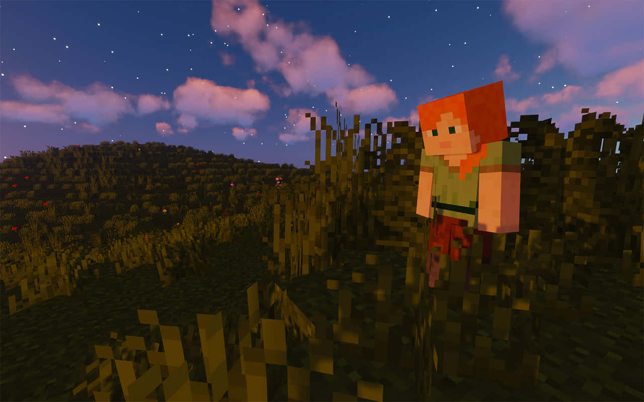 Minecraft Alex: A True Adventurer Wallpaper