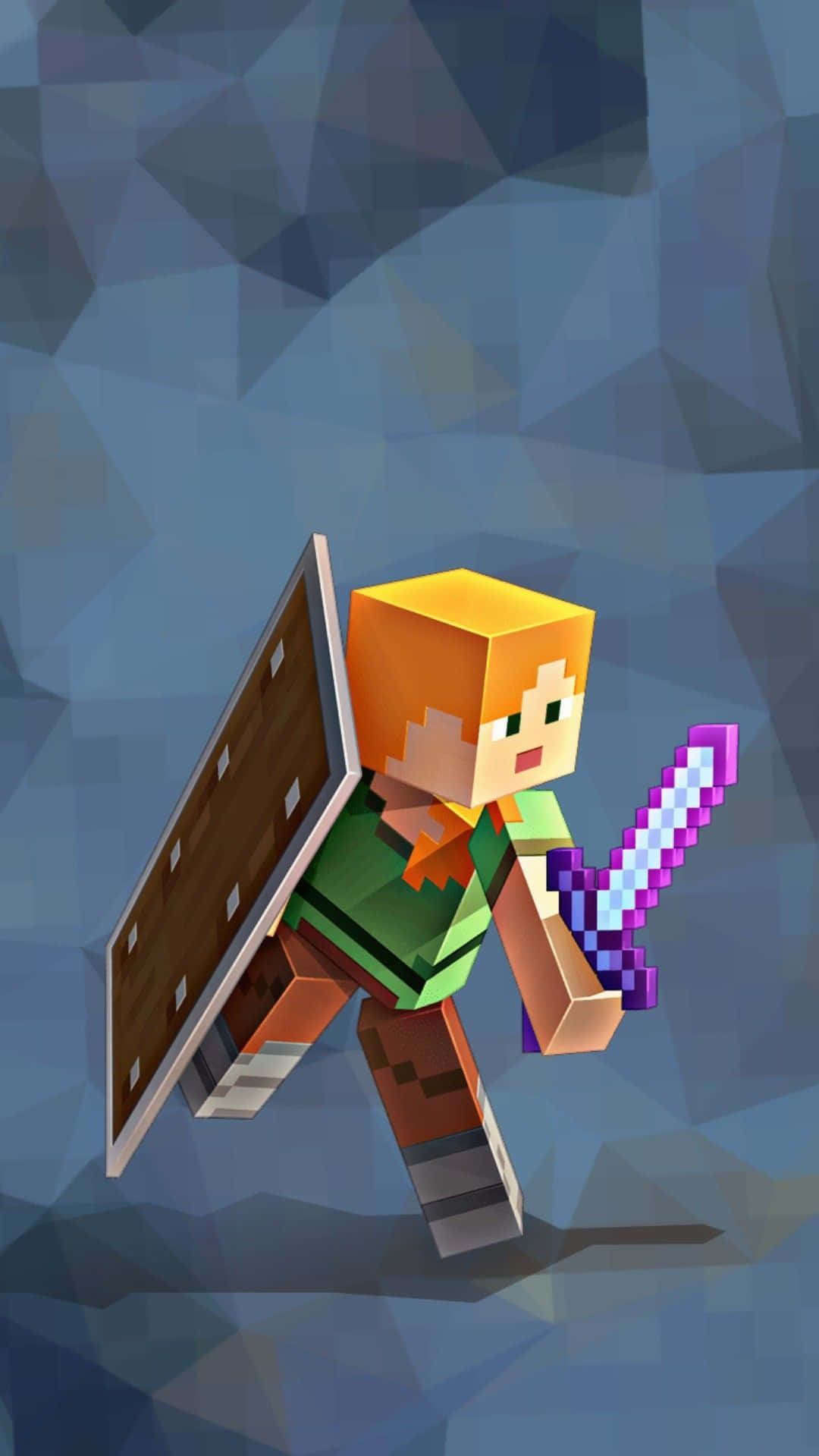 Minecraft Alex Exploring The World In Style Wallpaper