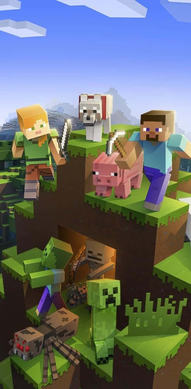 Minecraft Alex In Action Wallpaper