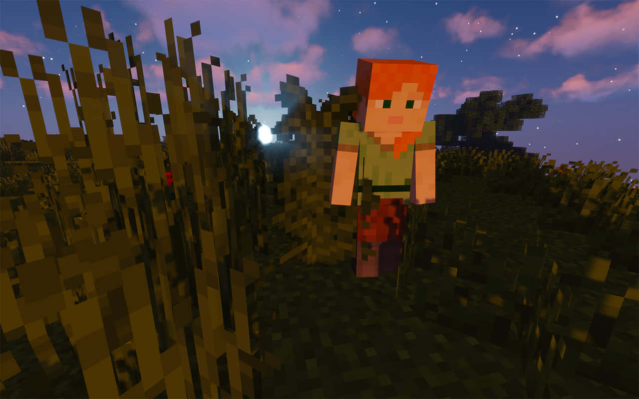 Minecraft Alex In An Epic Adventure Wallpaper