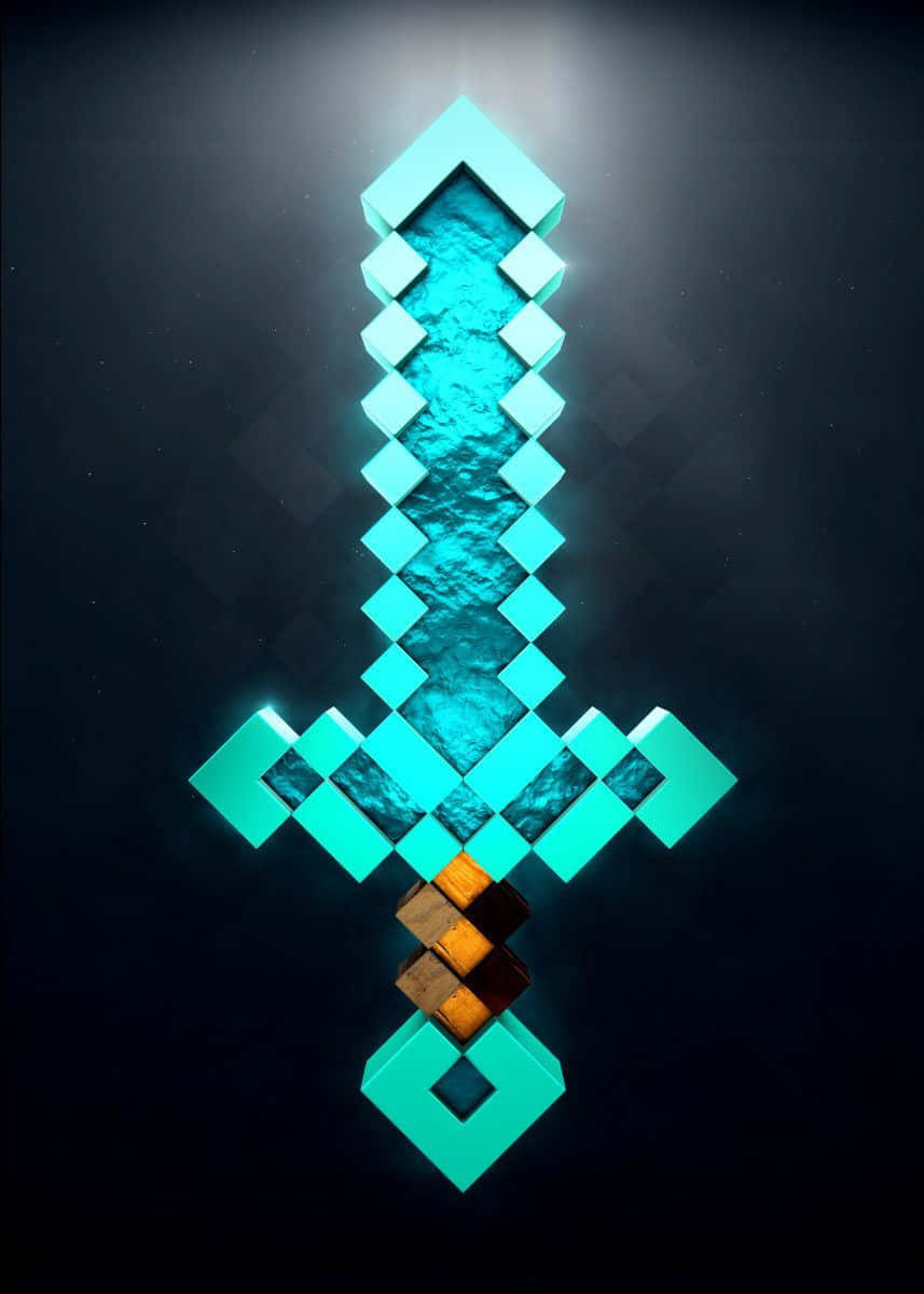 Minecraft Armor Set Displayed On A Stand Wallpaper