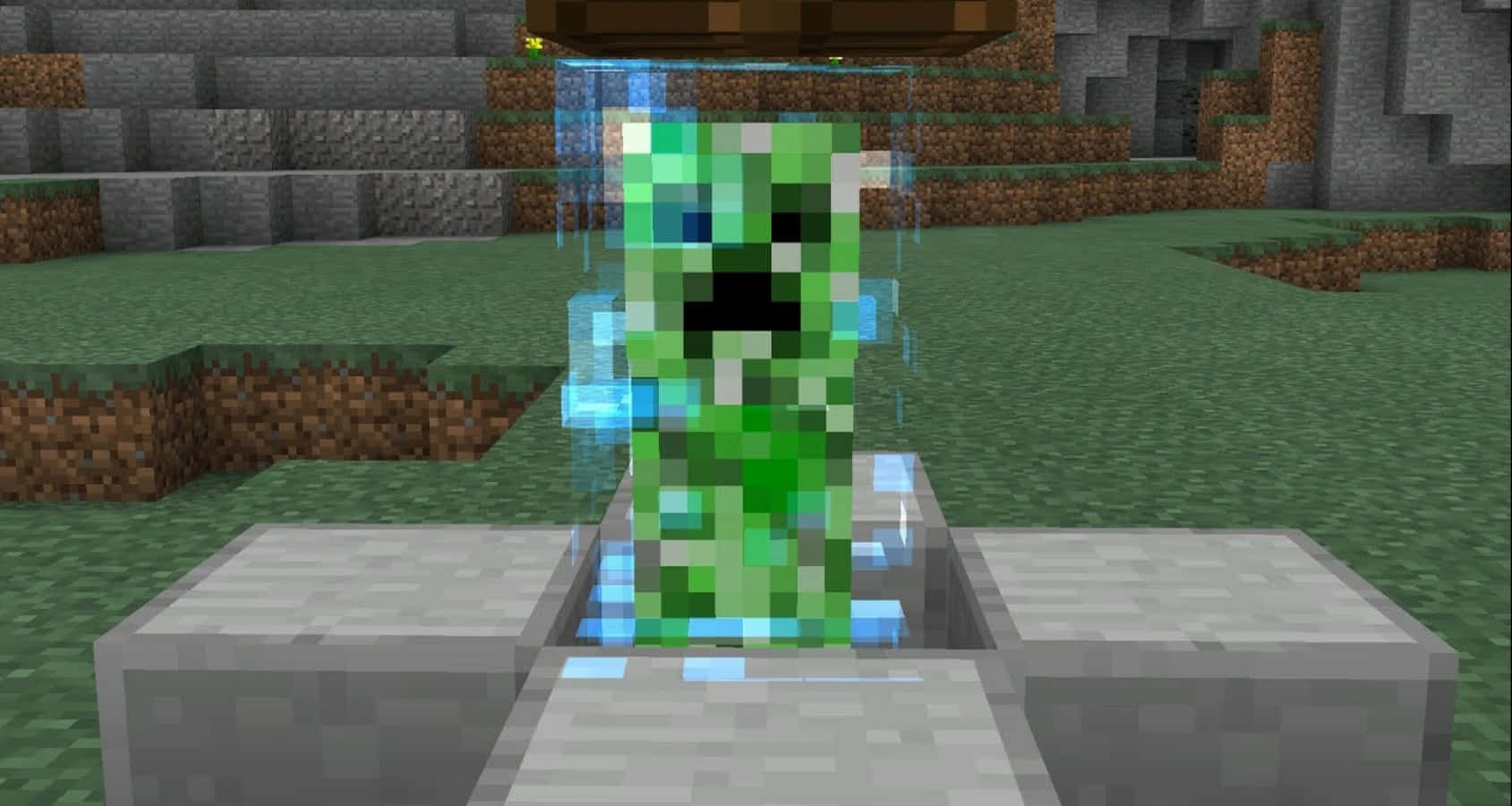 Minecraft Charged Creeper Wallpaper