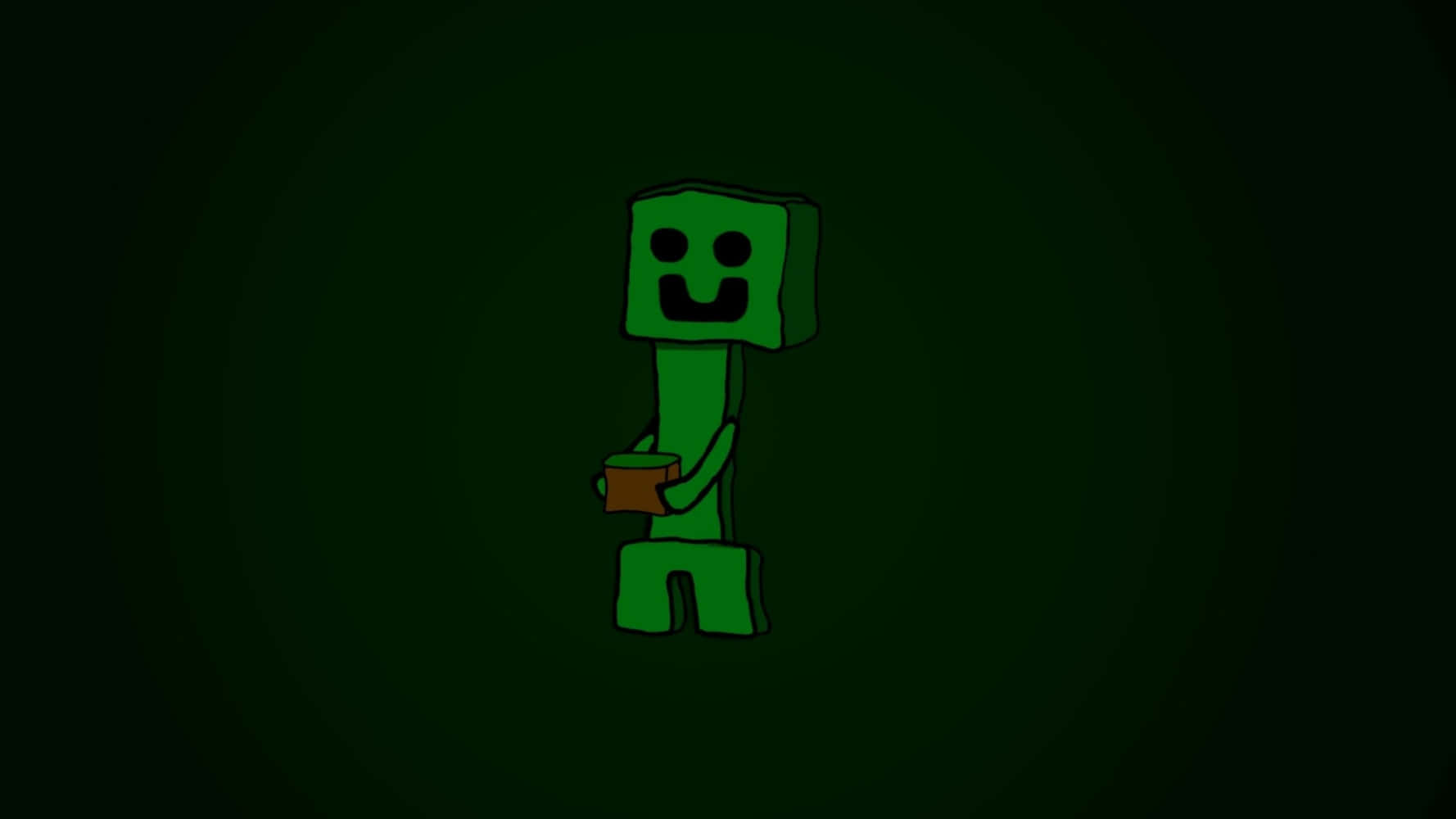 Minecraft Creeperin Darkness Wallpaper