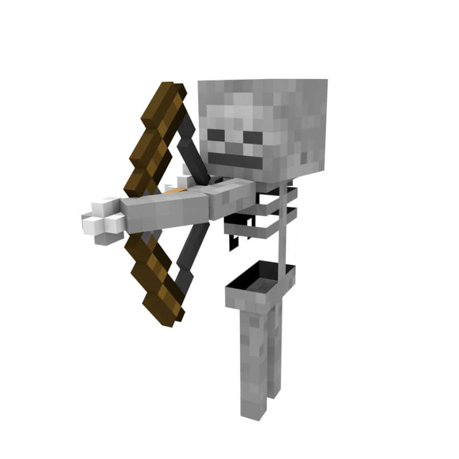 Minecraft Skeleton In Action Wallpaper